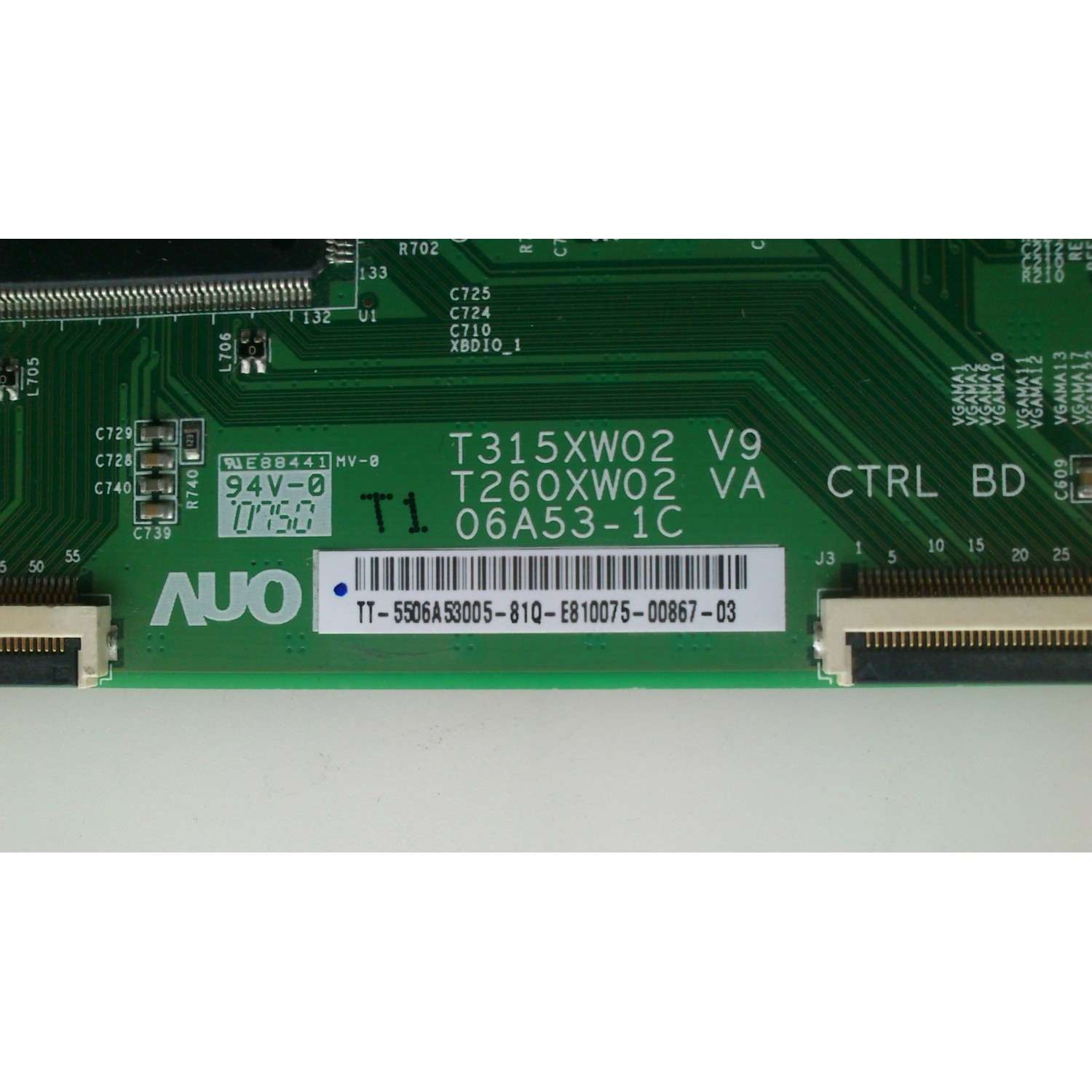 T-CON 5506A53005 / AUO 55.06A53.005 MODELO SANYO DP32648 - Imagen 2